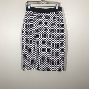 Banana Republic Pencil Skirt Faux Leather Trim